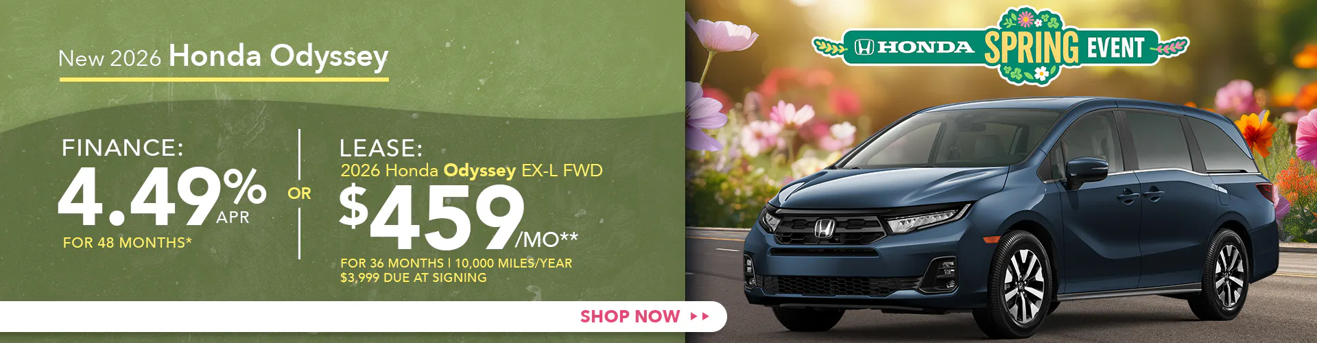 New 2026 Honda Odyssey OR 2026 Odyssey EX-L FWD