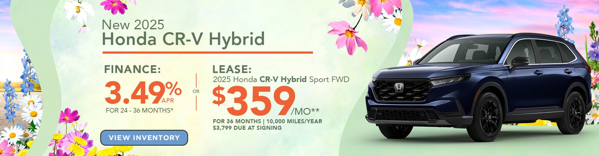 New 2025 Honda CR-V Hybrid 3.49 APR