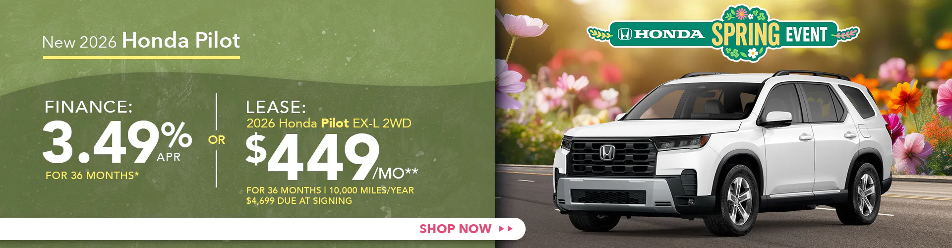 New 2026 Honda Pilot OR 2026 Honda Pilot EX-L 2WD