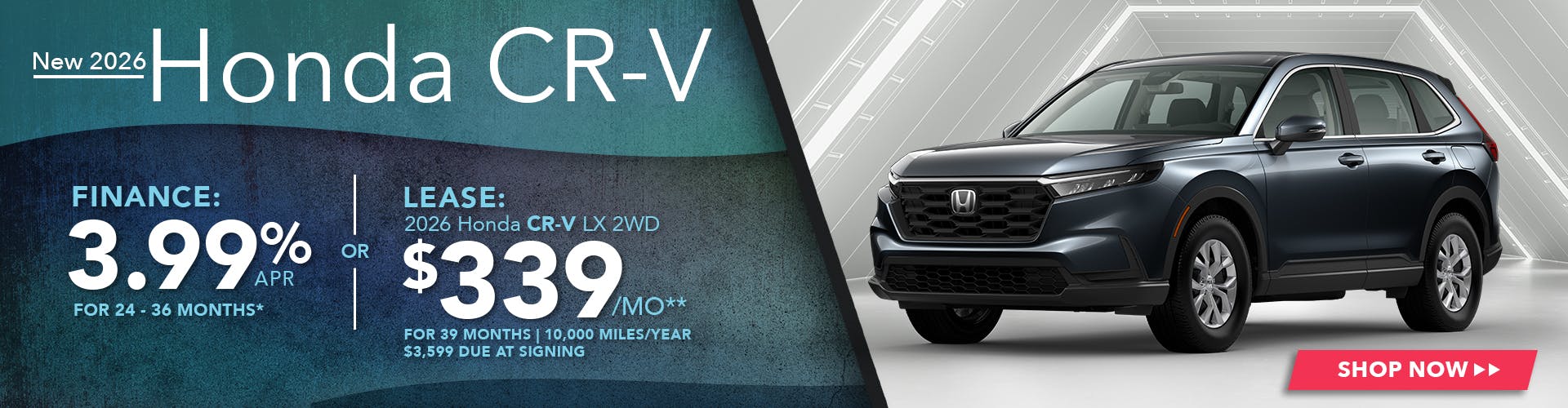 New 2026 Honda CR-V – 3.99% APR