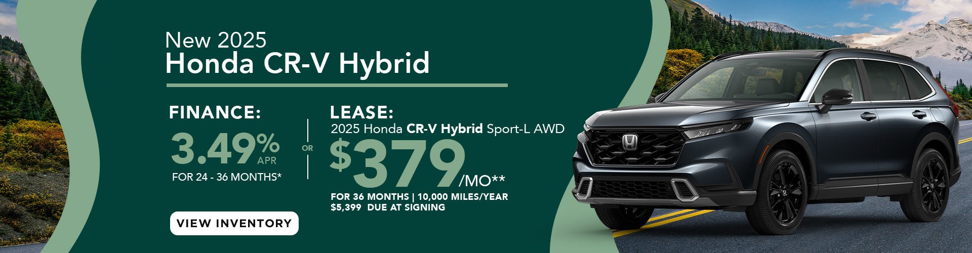 DA_Feb_New 2025 Honda CR-V Hybrid OR Lease 2025 Honda CR-V Hybrid Sport-L AWD