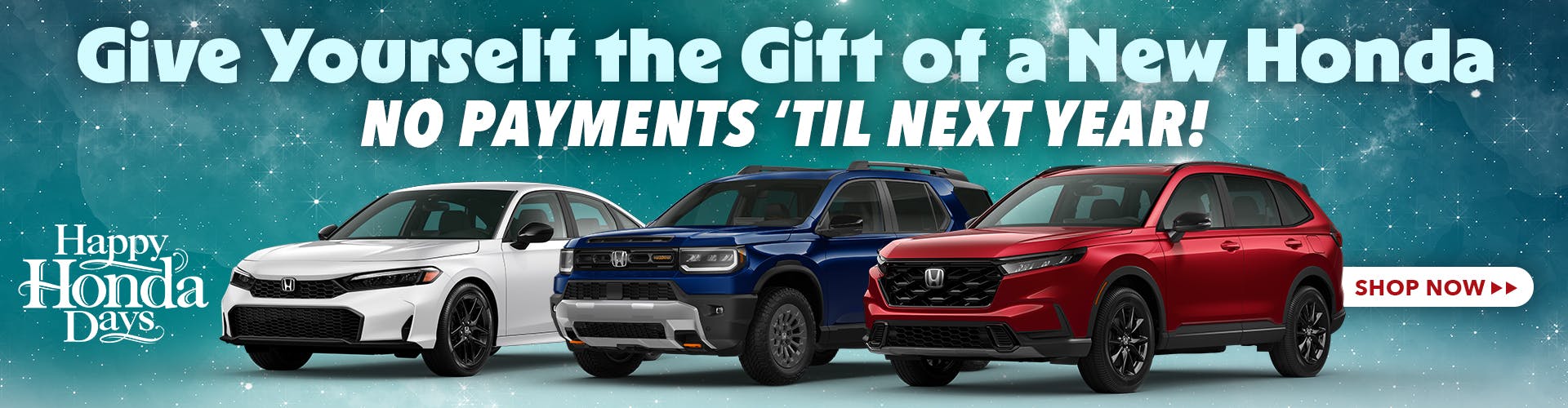 Give yourself the gift of a new Honda!