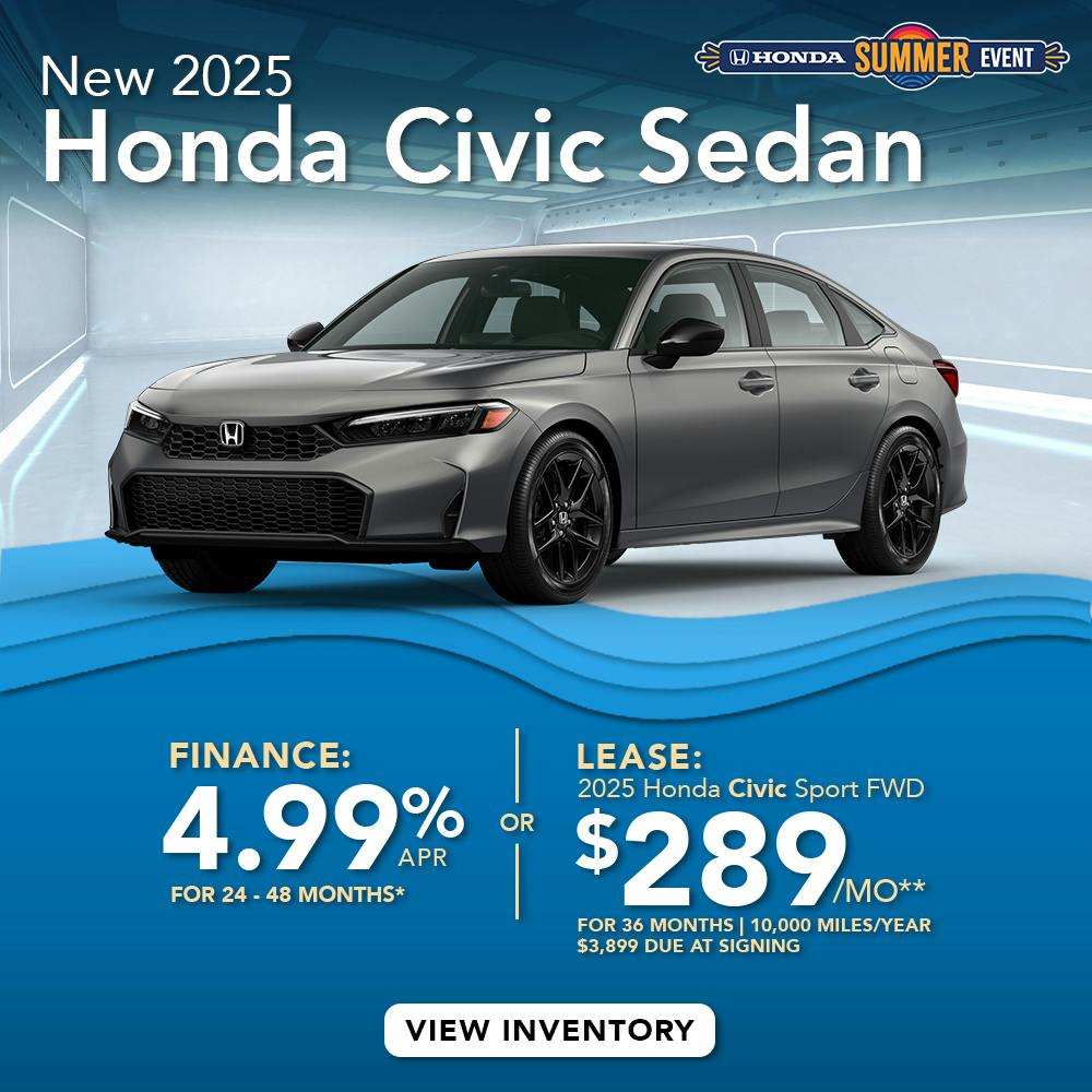 DA_Aug_New 2025 Honda Civic Sport FWD