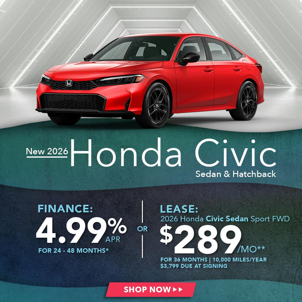 New 2026 Honda Civic Sedan & Hatchback – 4.99% APR