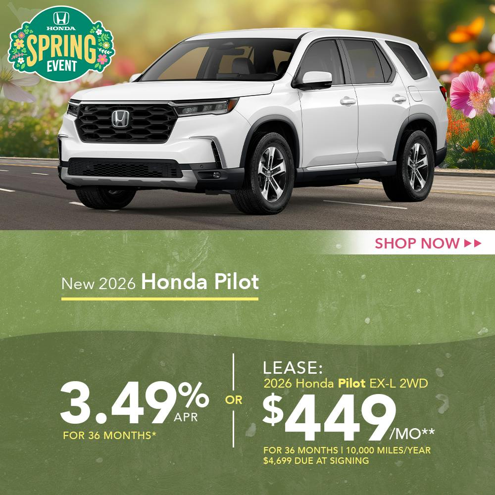 New 2026 Honda Pilot OR 2026 Honda Pilot EX-L 2WD