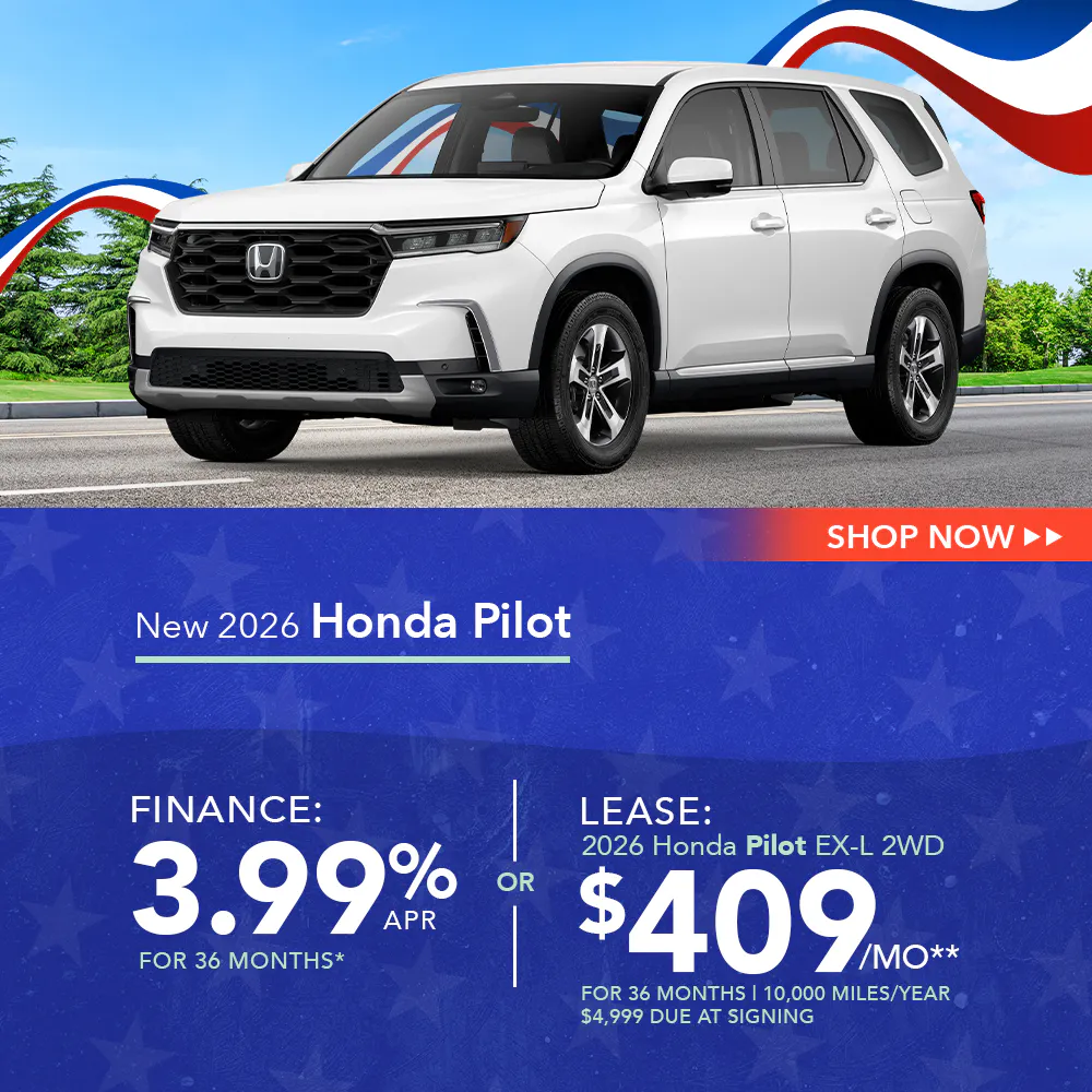 New 2026 Honda Pilot OR Lease 2026 Honda Pilot EX-L 2WD