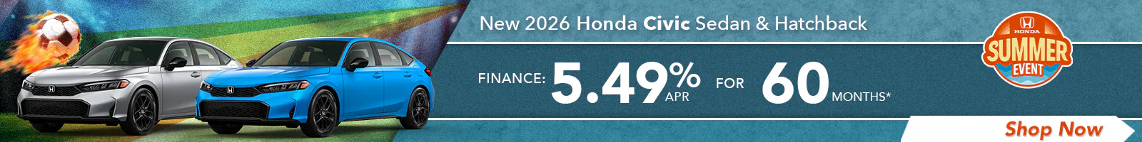 New 2026 Honda Civic Sedan and Hatchback