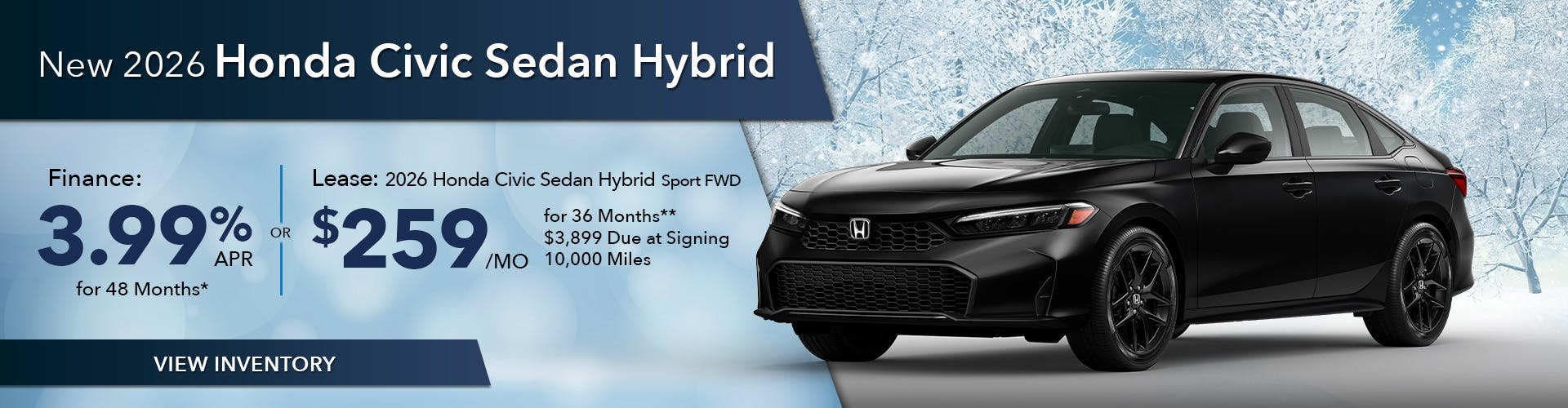 New 2026 Honda Civic Sedan Hybrid