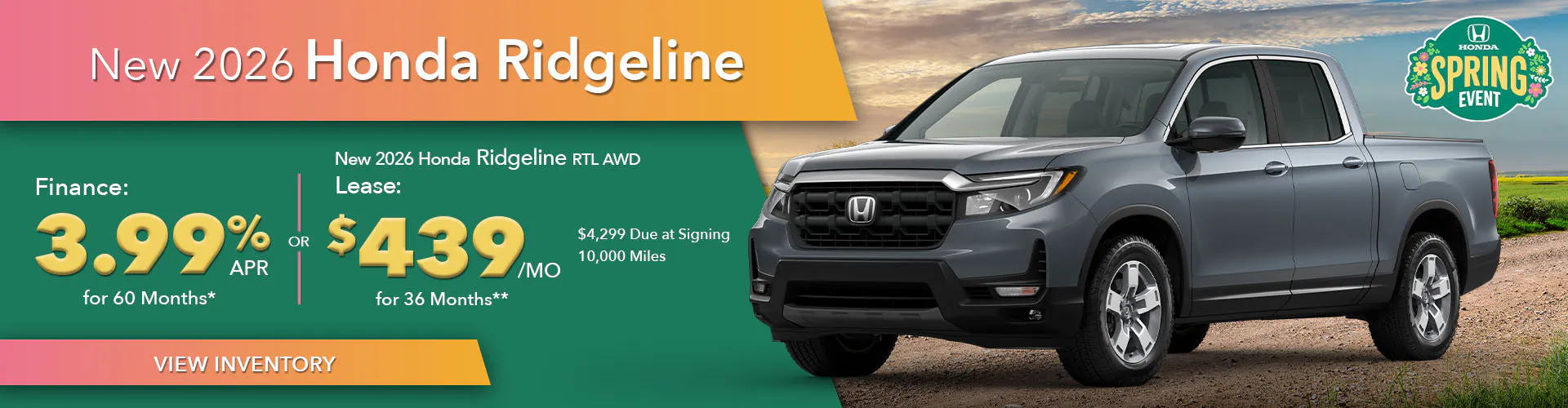 New 2026 Honda Ridgeline
