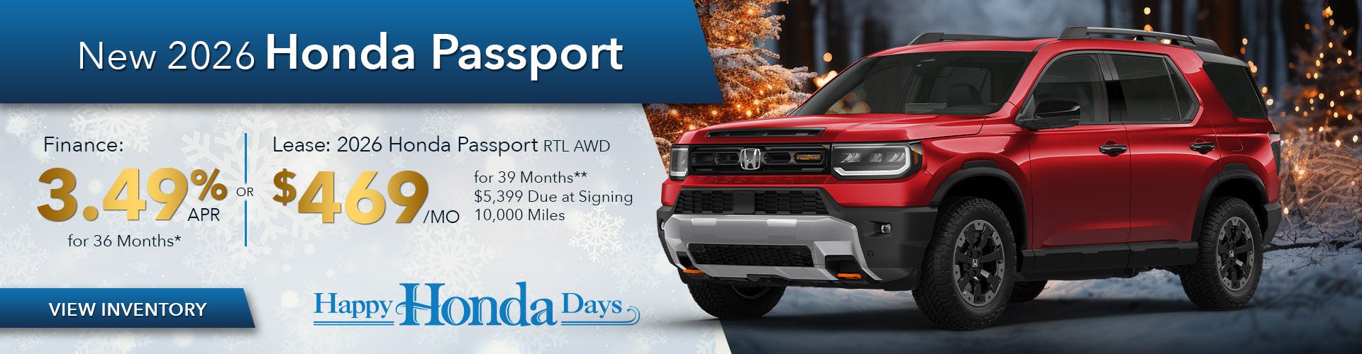 New 2026 Honda Passport