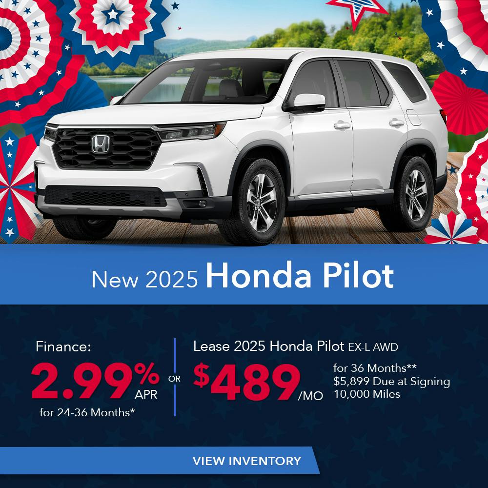 New 2025 Honda Pilot Finance For 2.99% APR