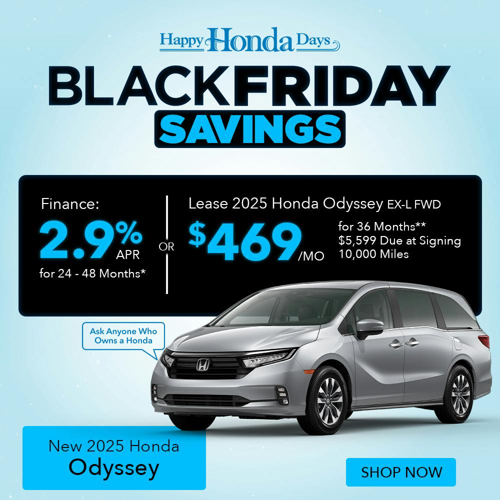 New 2025 Honda Odyssey 2.9% APR