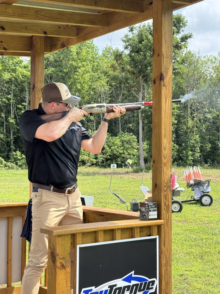 clayshoot2 man shooting clay shoot