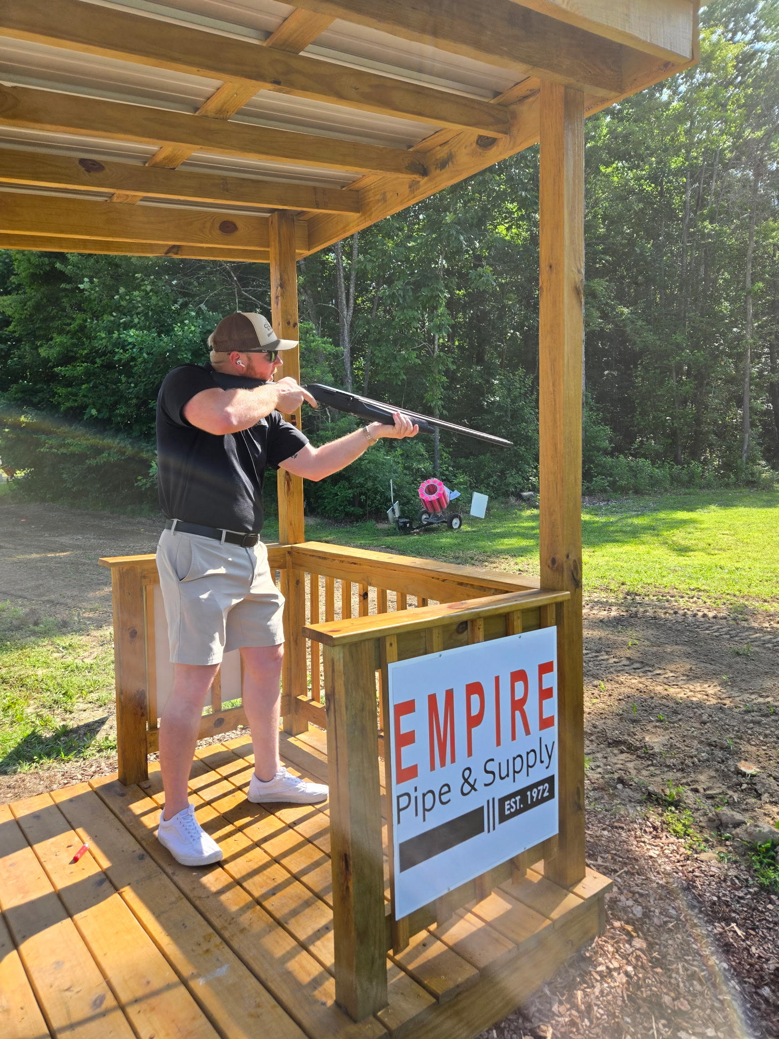 man shooting at clay shoot 2025