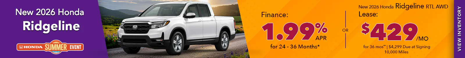 New 2026 Honda Ridgeline