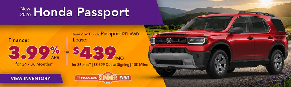 New 2026 Honda Passport | Shottenkirk Honda Huntsville