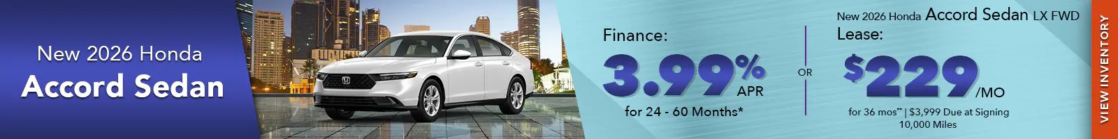 New 2026 Honda Accord Sedan OR New 2026 Honda Accord Sedan LX FWD