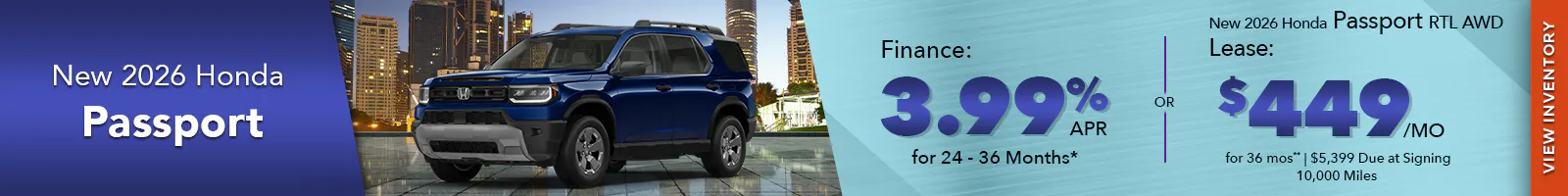 New 2026 Honda Passport OR New 2026 Honda Passport RTL AWD