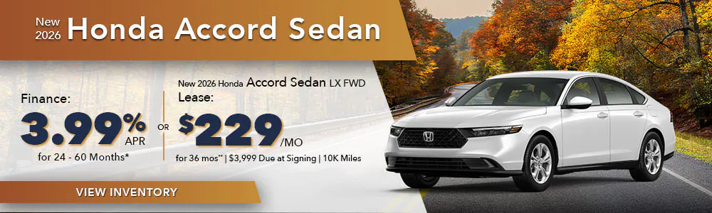 New 2026 Honda Accord Sedan OR New 2026 Honda Accord Sedan LX FWD | Shottenkirk Honda Huntsville