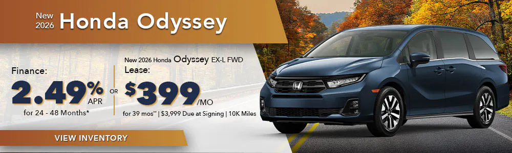 New 2026 Honda Odyssey OR New 2026 Honda Odyssey EX-L FWD | Shottenkirk Honda Huntsville
