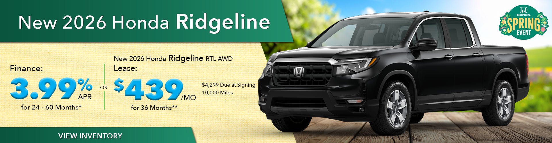 New 2026 Honda Ridgeline