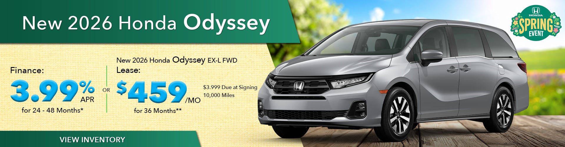 New 2026 Honda Odyssey