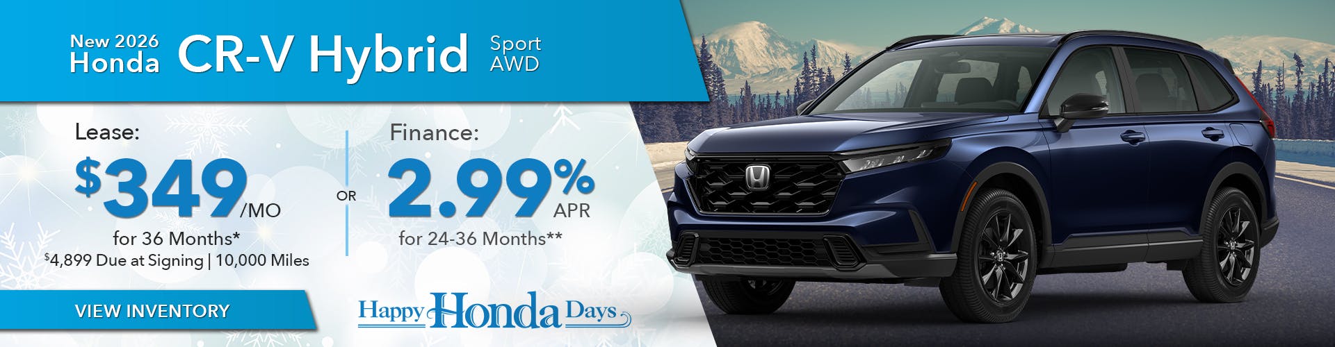 New 2026 Honda CR-V Hybrid Sport AWD