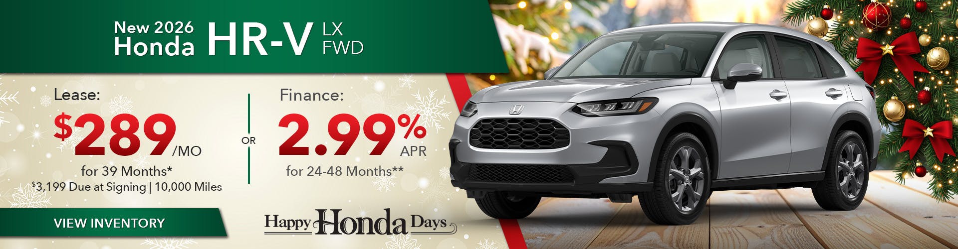 New 2026 Honda HR-V LX FWD
