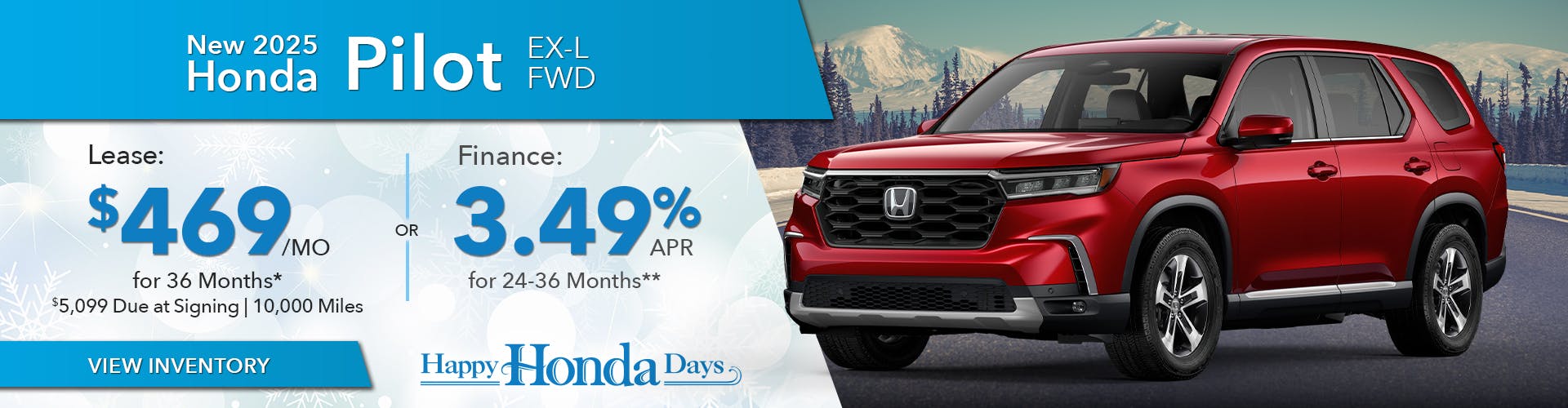 New 2025 Honda Pilot EX-L FWD