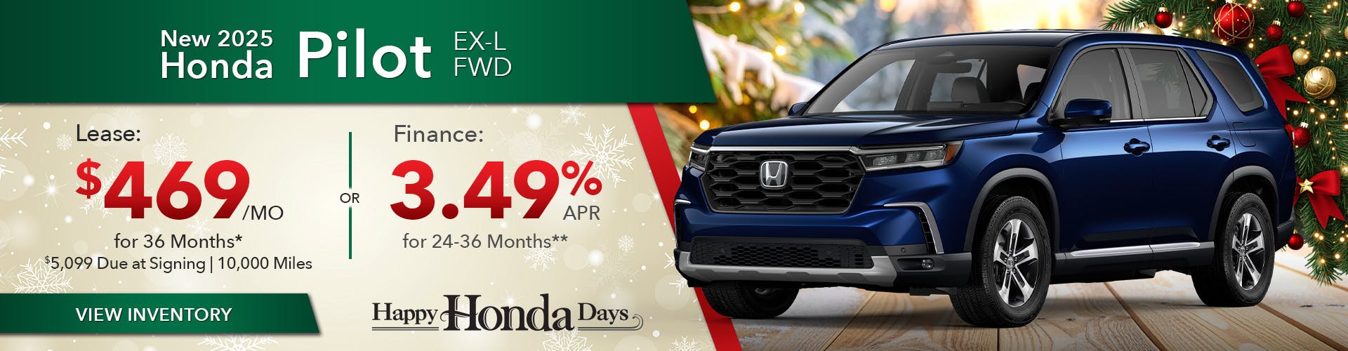 New 2025 Honda Pilot EX-L FWD