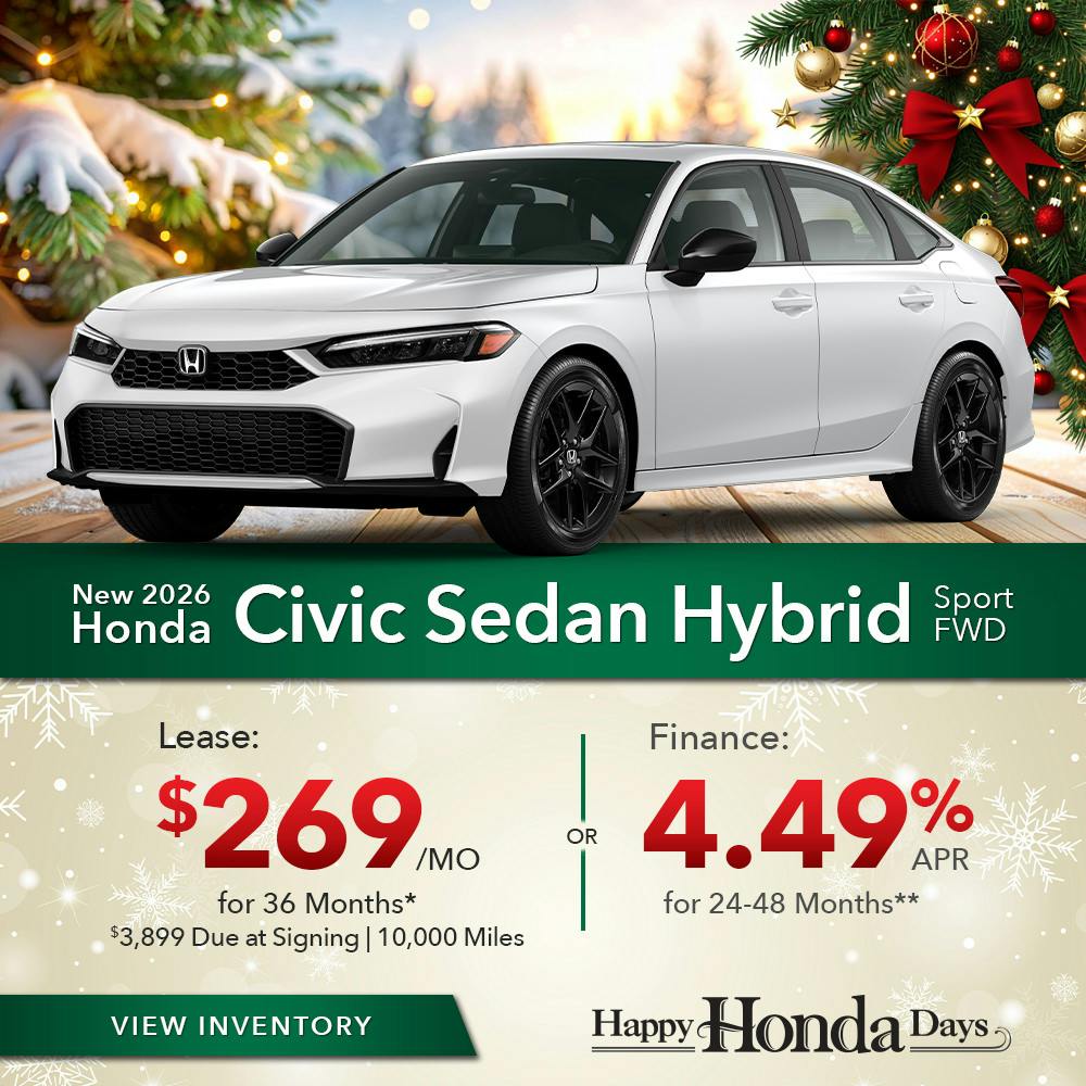 New 2026 Honda Civic Hybrid Sedan Sport FWD