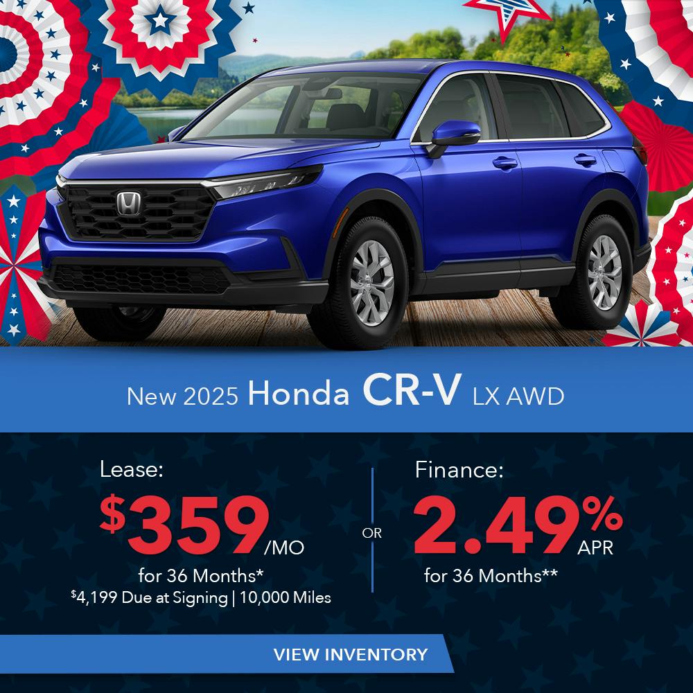 New 2025 Honda CR-V Lease For $359
