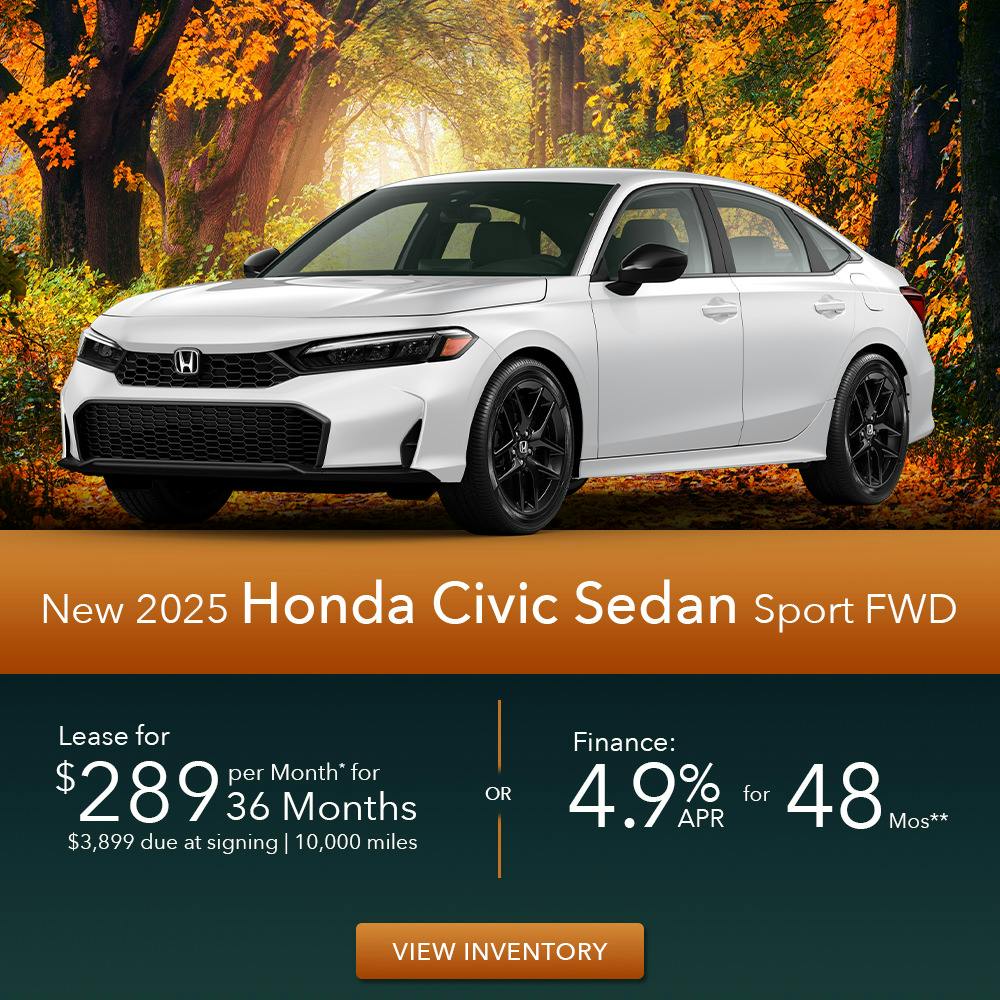 DA_Oct_New 2025 Honda Civic Sedan Sport FWD