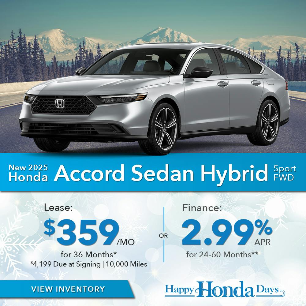 New 2025 Honda Accord Sedan Hybrid Sport FWD