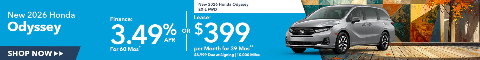 New 2026 Honda Odyssey OR New 2026 Honda Odyssey EX-L FWD