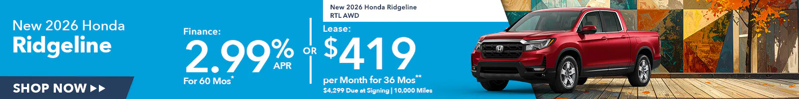 New 2026 Honda Ridgeline OR New 2026 Honda Ridgeline RTL AWD