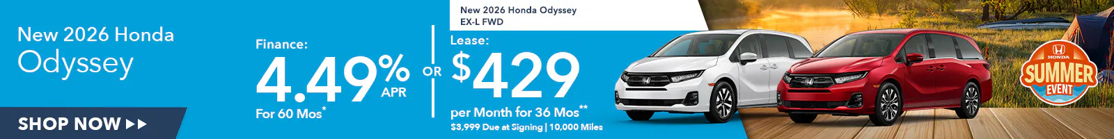 New 2026 Honda Odyssey OR New 2026 Honda Odyssey EX-L FWD