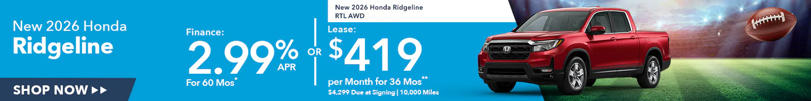 New 2026 Honda Ridgeline OR New 2026 Honda Ridgeline RTL AWD