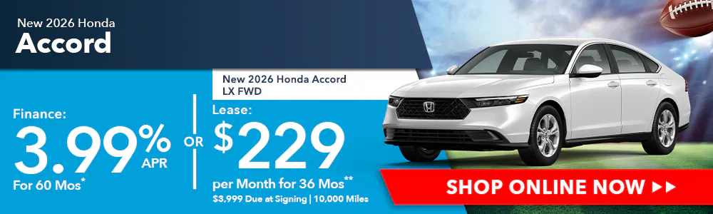 2026 Honda Accord LX FWD | Shottenkirk Honda Rome