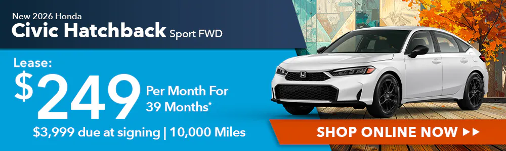 New 2026 Honda Civic Hatchback Sport FWD | Shottenkirk Honda Rome