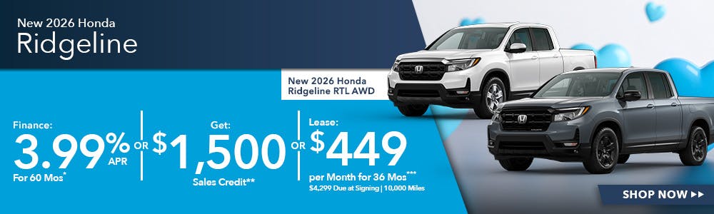 New 2026 Honda Ridgeline OR New 2026 Honda Ridgeline RTL AWD | Shottenkirk Honda Rome