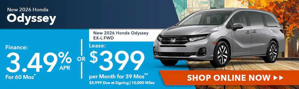 New 2026 Honda Odyssey OR New 2026 Honda Odyssey EX-L FWD | Shottenkirk Honda Rome