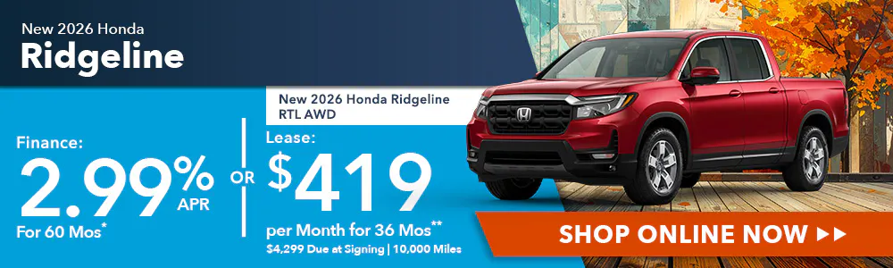 New 2026 Honda Ridgeline OR New 2026 Honda Ridgeline RTL AWD | Shottenkirk Honda Rome