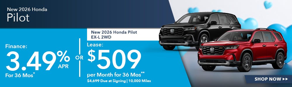New 2026 Honda Pilot OR New 2026 Honda Pilot EX-L FWD | Shottenkirk Honda Rome