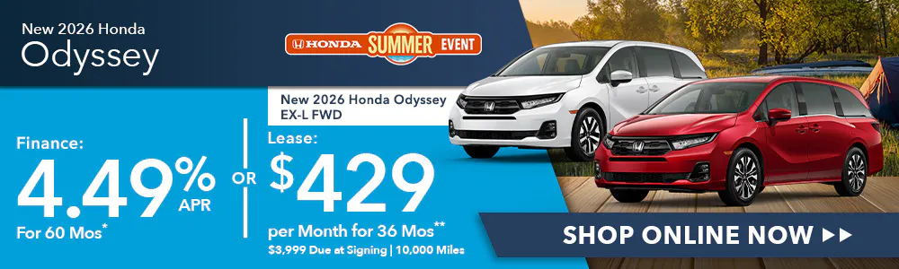 New 2026 Honda Odyssey OR New 2026 Honda Odyssey EX-L FWD | Shottenkirk Honda Rome