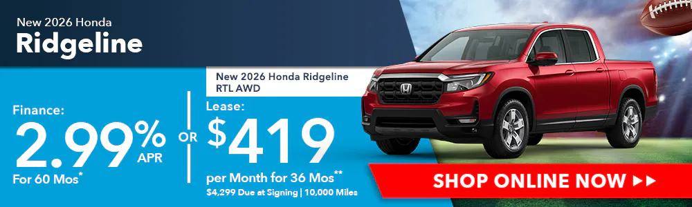New 2026 Honda Ridgeline OR New 2026 Honda Ridgeline RTL AWD | Shottenkirk Honda Rome