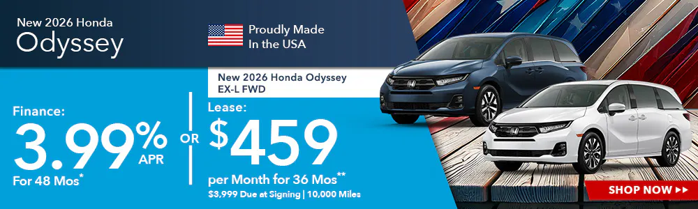 New 2026 Honda Odyssey OR New 2026 Honda Odyssey EX-L FWD | Shottenkirk Honda Rome