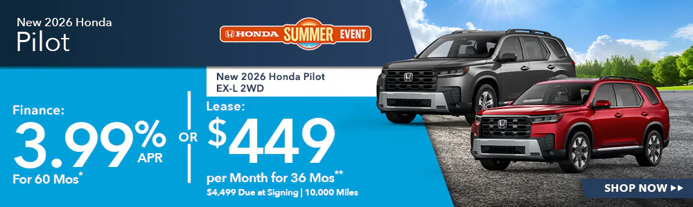 New 2026 Honda Pilot OR New 2026 Honda Pilot EX-L 2WD | Shottenkirk Honda Rome