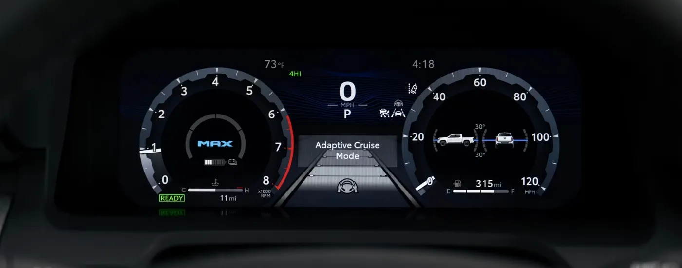 Digital gauges in a 2025 Toyota Tacoma