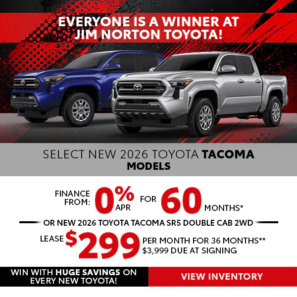 Select New 2026 Toyota Tacoma Models OR New 2026 Toyota Tacoma SR5 Double Cab 2WD | Jim Norton Toyota OKC